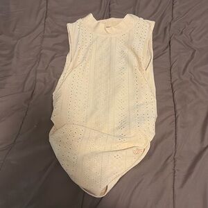 shirt from Shein, size Large, a bit of a turtle neck, scrunched up on the sides